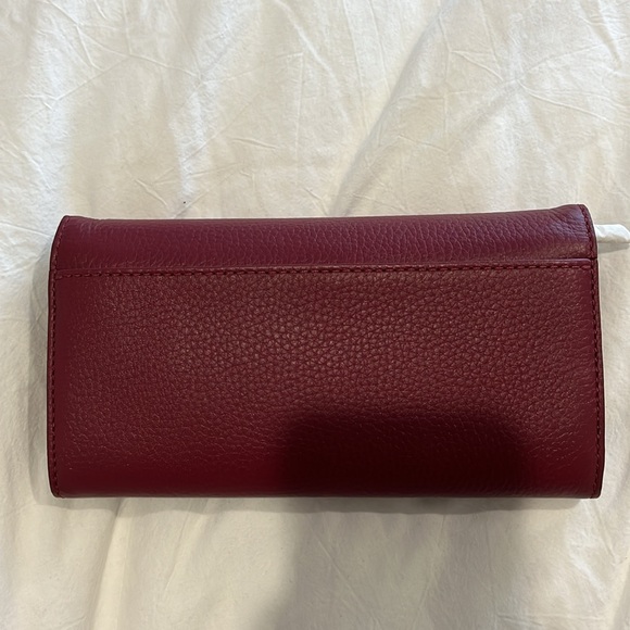 Michael Kors Fulton Mulberry Gusset Carryall Leather Wallet NWT - Picture 4 of 6